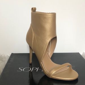 Gold Open Toe Heels